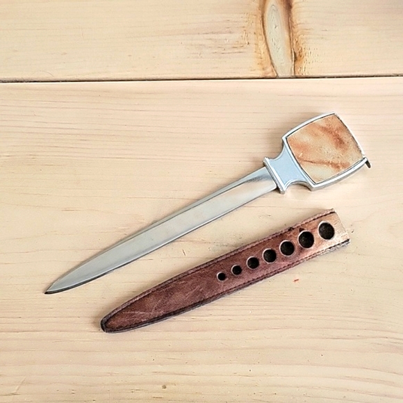 Vintage Stainless Steel Letter Opener w/ Tape Measure - Picture 2 of 5